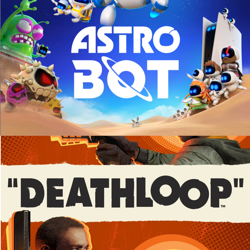 Astrobot + Deathloop - Deluxe Edition + Yu-Gi-Oh! Master Duel cover
