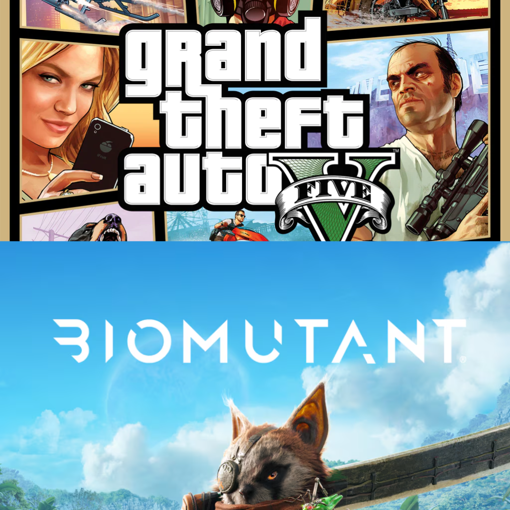 Grand Theft Auto V + Biomutant + Yu-Gi-Oh! Master Duel cover