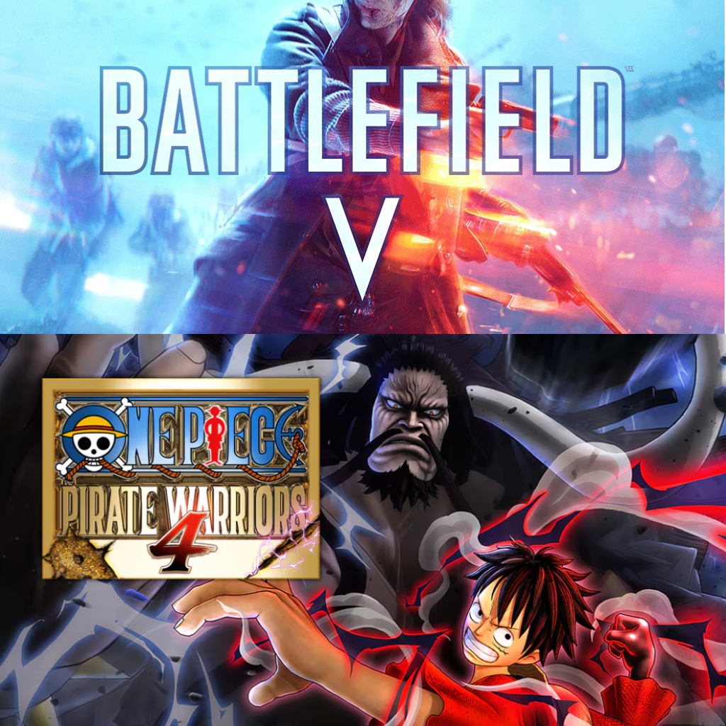One Piece: Pirate Warriors 4 + Battlefield V + Yu-Gi-Oh! Master Duel cover